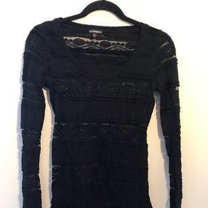 Express black lace top
